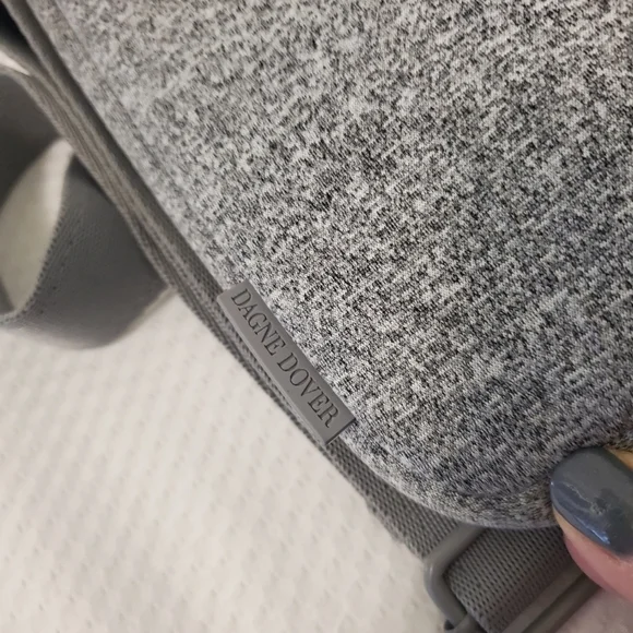 Dagne Dover Gray Neoprene Laptop Bag with Adjustable Strap, Business